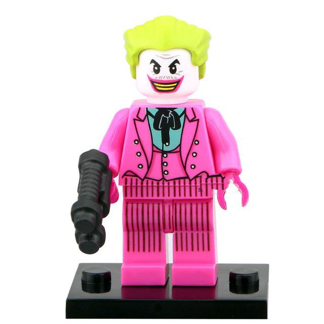Joker Classic Comic Version Lego Batman Superheroes Minifigure Block Toys