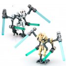 2pcs General Grievous With Lightsaber Lego Star Wars Minifigure Block Toys