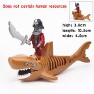 Light Coffee Shark Lego Animal Theme Superheroes Minifigure Block Toys