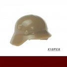 10pcs Germany Helmet Military World War 2 Accessories Lego Minifigure Building Block Toys