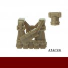 10pcs Medic Vest Chest Rig Military World War 2 Accessories Lego Minifigure Building Block Toys