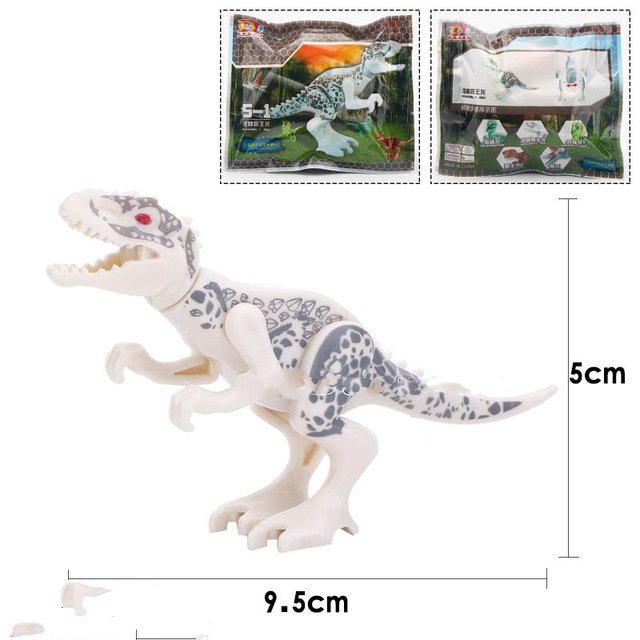 White T-Rex Lego Animal Theme Superheroes Minifigure Block Toys