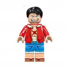 Monkey D luffy Without Straw Hat Lego One Piece Anime Theme Superheroes Minifigure Block Toys