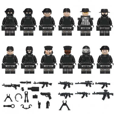 Officer Military Police Army Troops War SWAT Collection Toys Building Blocks 