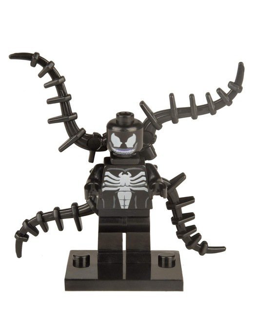 Venom Normal Size Lego Spider Man Superheroes Minifigure Block Toys