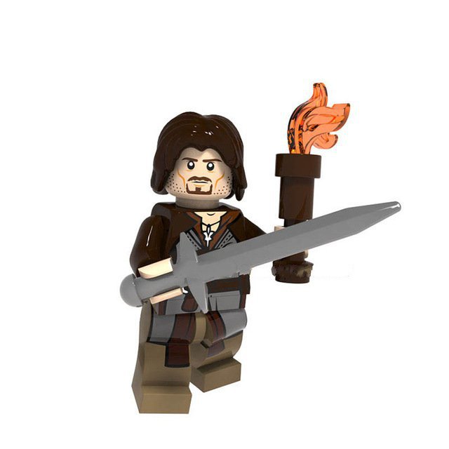 Aragorn Without Harness Lego Lord Of The Rings Minifigure Block Toys