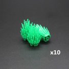 10Pcs/set Green Mini Bush Tree Plant Grass Shrub Lego Accessories Minifigure Block Toys