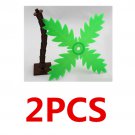 2pcs Coconut Tree Lego Accessories Minifigure Block Toys