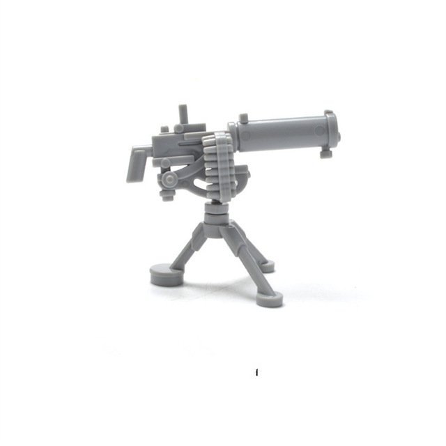 Light Grey Machine Gun Weapon Military Lego Accessories Minifigure Building Block Toys