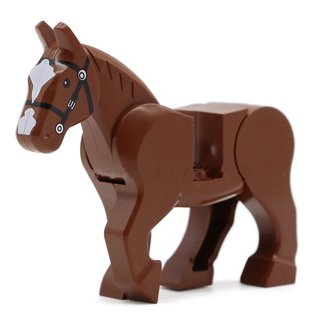 Brown Horse Lego Animal Theme Superheroes Minifigure Block Toys