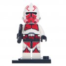 Red Clone Shock Trooper Lego Star Wars Minifigure Block Toys