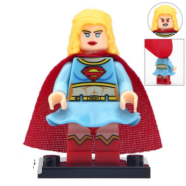 Supergirl Classic Version Lego Superheroes Minifigure Block Toys