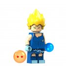 Vegeta Super Saiyan Battle Damage Lego Dragon Ball Anime Theme Minifigure Block Toys