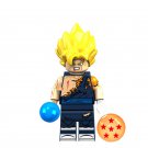 Goku Super Saiyan Battle Damage Lego Dragon Ball Anime Theme Minifigure Block Toys