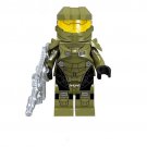 Dark Green Halo Warior Lego Minifigure Building Block Toys