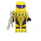 Yellow Halo Warior Lego Minifigure Building Block Toys