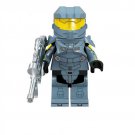 Light Blue Halo Warior Lego Minifigure Building Block Toys