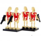 4pcs Red Battle Droid Lego Star Wars Minifigure Block Toys