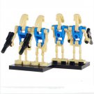 4pcs Blue Battle Droid Lego Star Wars Minifigure Block Toys