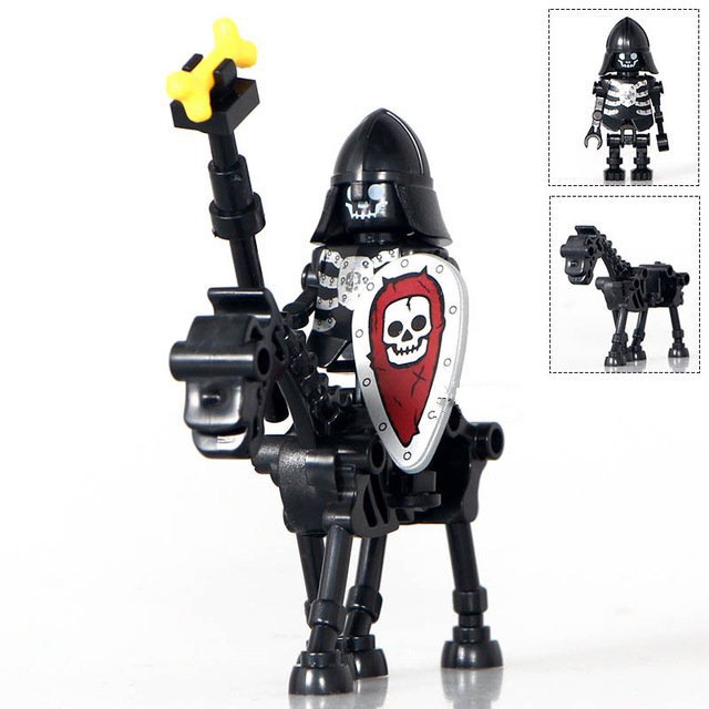 Black Skeleton Horse Knights 1 Lego Lord Of The Rings Minifigure Block Toys