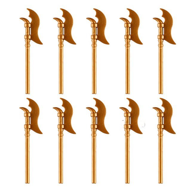 10pcs Golden Blade Spear Accessories Lego Minifigure Building Block Toys