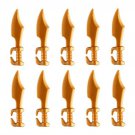 10pcs Golden Blade Accessories Lego Minifigure Building Block Toys