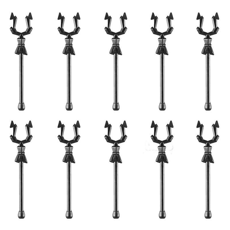 10pcs Spear Dual Blade Medieval Knights Weapons Accessories Lego Minifigure Building Block Toys