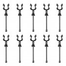 10pcs Spear Dual Blade Medieval Knights Weapons Accessories Lego Minifigure Building Block Toys