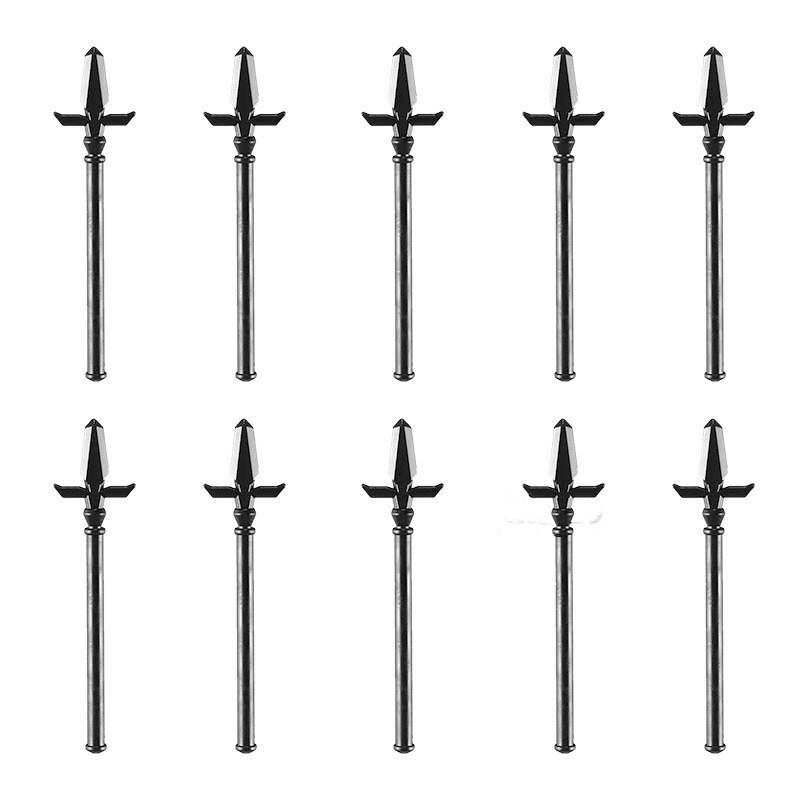 10pcs Spear Medieval Knights Weapons Accessories Lego Minifigure Building Block Toys