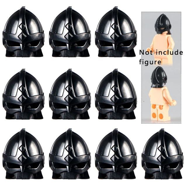10pcs J0058 Gladiator Medieval Helmet Mask Accessories Lego Minifigure Building Block Toys