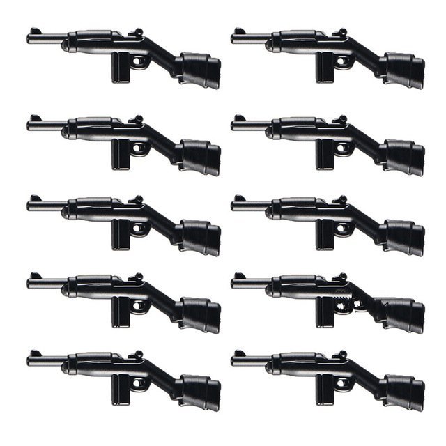 10pcs J0068 World War Heavy Rifle Gun Weapon Accessories Lego Minifigure Building Block Toys