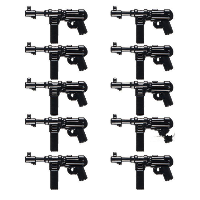 10pcs J0069 World War Heavy Rifle Gun Weapon Accessories Lego Minifigure Building Block Toys
