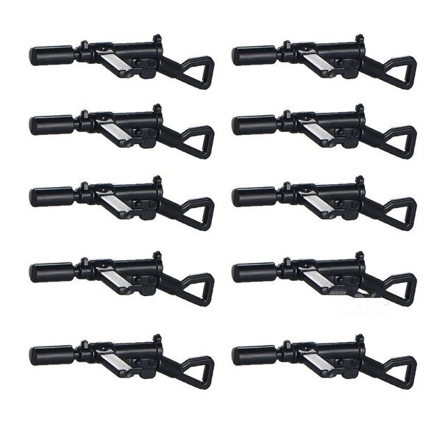 10pcs J0070 World War Heavy Rifle Gun Weapon Accessories Lego Minifigure Building Block Toys