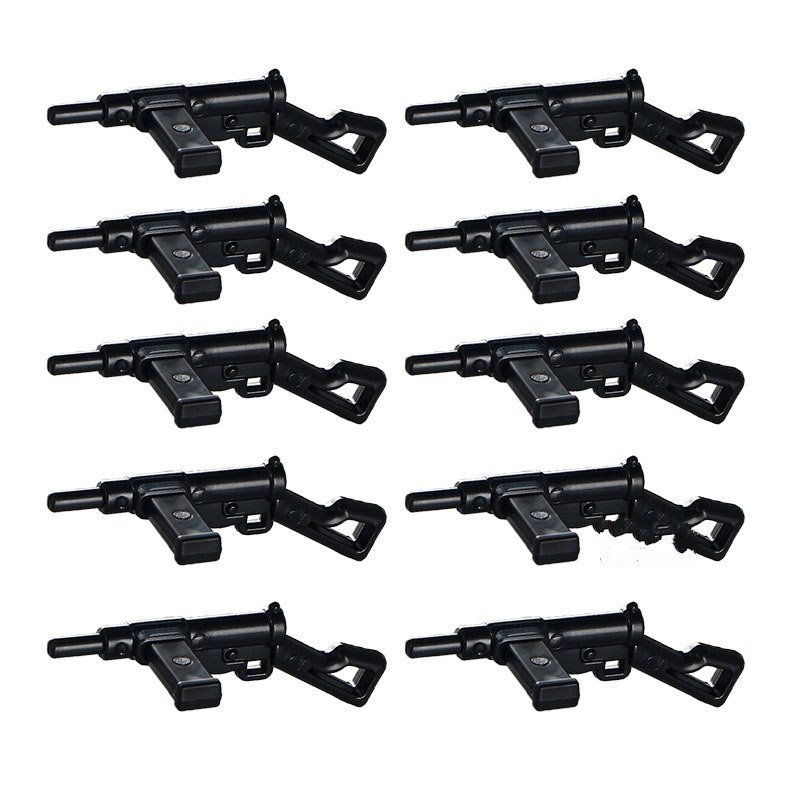 10pcs J0071 World War Heavy Rifle Gun Weapon Accessories Lego Minifigure Building Block Toys