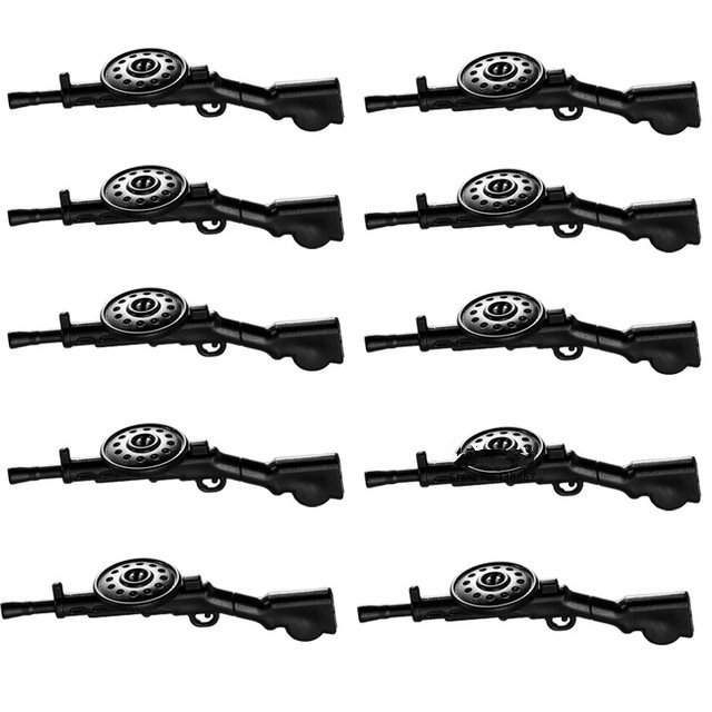 10pcs J0074 World War Heavy Rifle Gun Weapon Accessories Lego Minifigure Building Block Toys