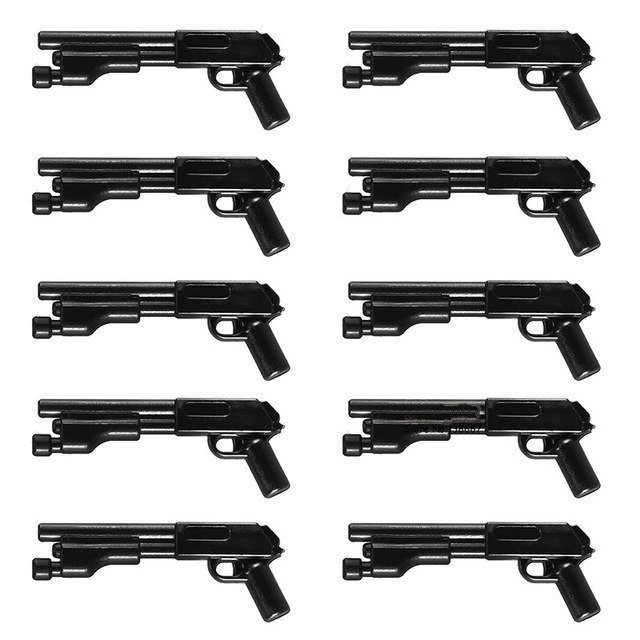 10pcs J0075 World War Heavy Rifle Gun Weapon Accessories Lego Minifigure Building Block Toys