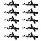 10pcs J0077 World War Heavy Rifle Gun Weapon Accessories Lego Minifigure Building Block Toys