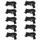 10pcs J0090 World War Heavy Rifle Gun Weapon Accessories Lego Minifigure Building Block Toys