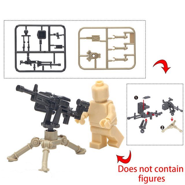 NSV Machine Gun Weapon Accessories Lego Minifigure Building Block Toys