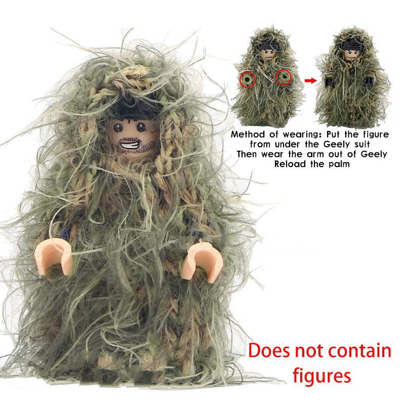 2pcs Ghillie Suit Jungle Military Accessories Lego Minifigure Building ...