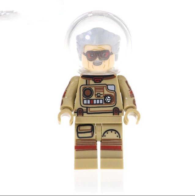 Stan lee With Astronaut Suit Lego Superheroes Minifigure Block Toys
