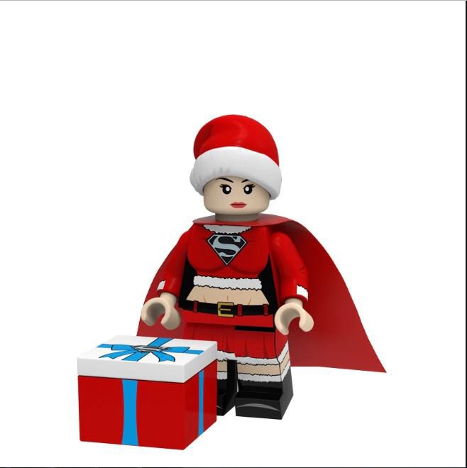Christmas Santa Supergirl Lego Superheroes Minifigure Block Toys