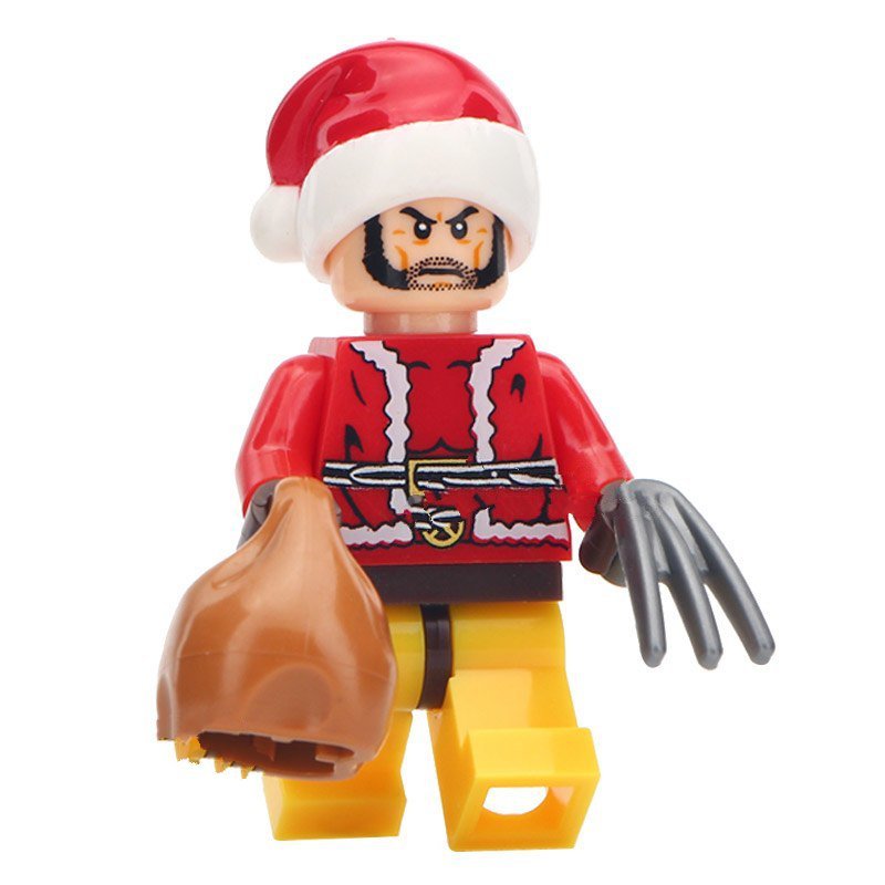 Christmas Santa Wolverine Lego Superheroes Minifigure Block Toys