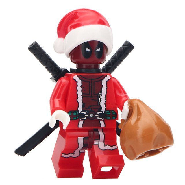 Christmas Santa Deadpool New Version Lego Superheroes Minifigure Block Toys