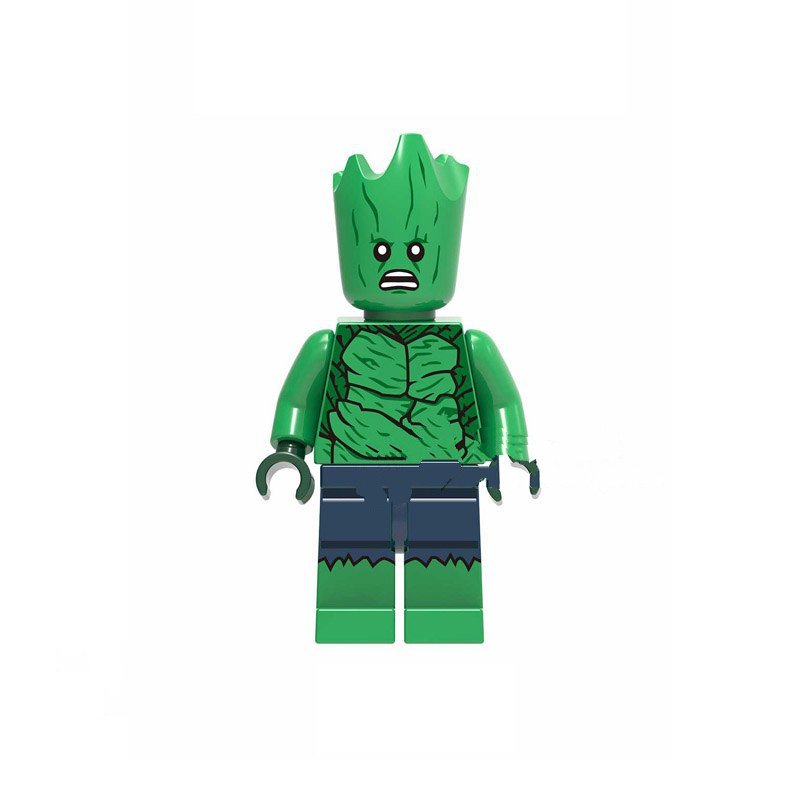 Custom Mix Groot x Hulk Lego Superheroes Minifigure Block Toys