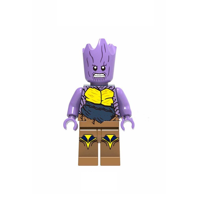 Custom Mix Groot x Thanos Lego Superheroes Minifigure Block Toys