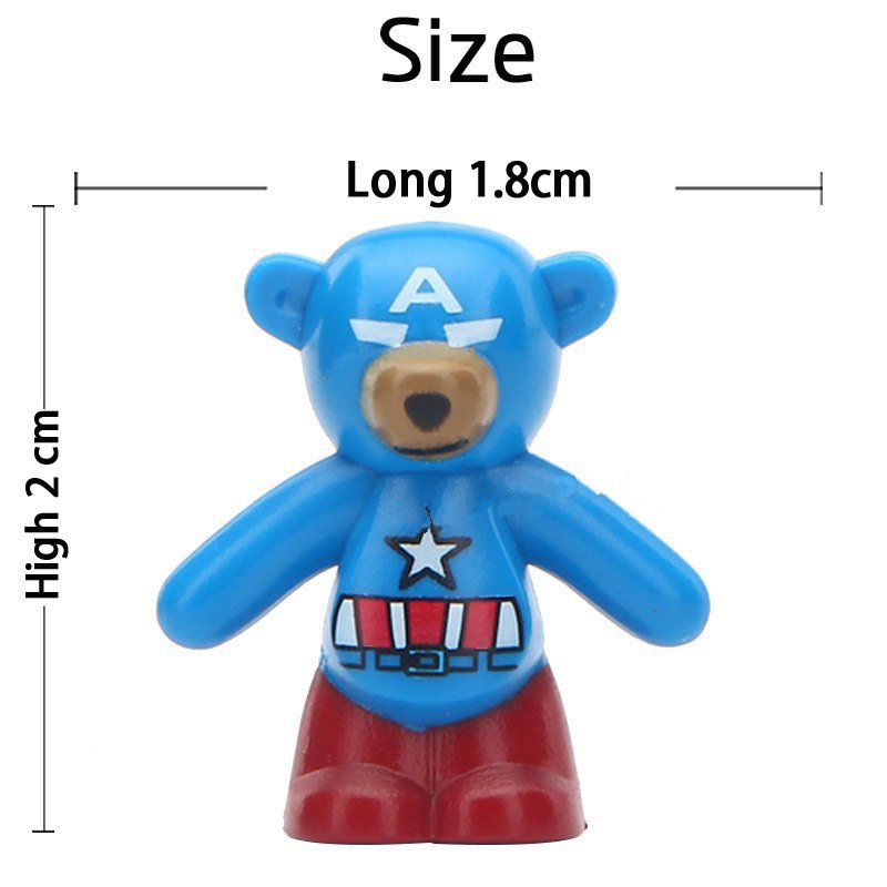 Captain America Mini Bear Lego Superheroes Minifigure Block Toys