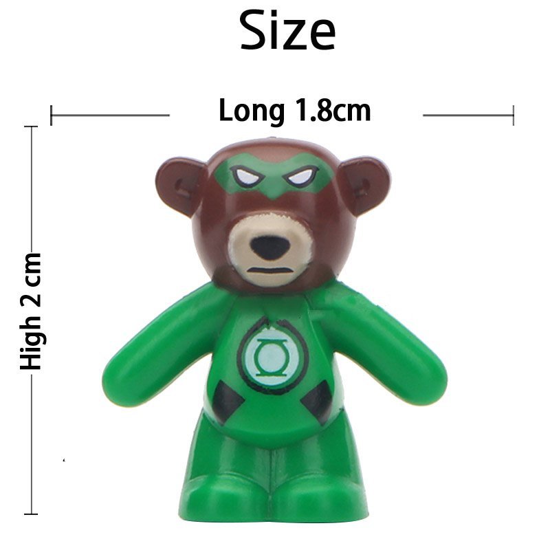 Geen Lantern Mini Bear Lego Superheroes Minifigure Block Toys