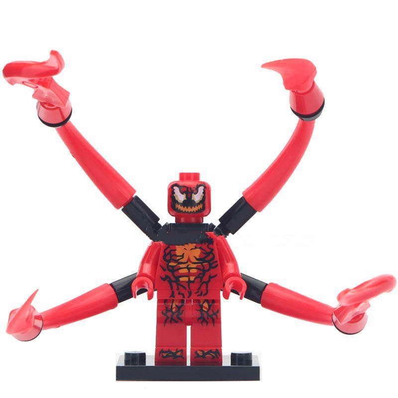 New Version Carnage Lego Spider Man Superheroes Minifigure Block Toys