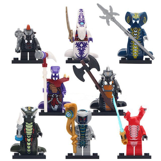 8pcs Fangdam Rattla Skales Bytar Lego Toys Ninjago Superheroes ...